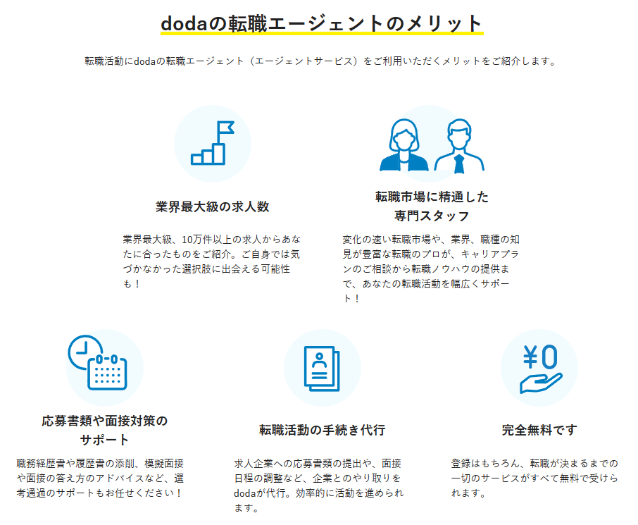 【メリット】dodaが選ばれる理由