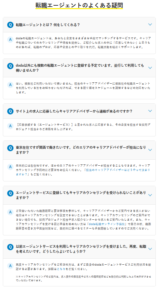 dodaのよくある質問